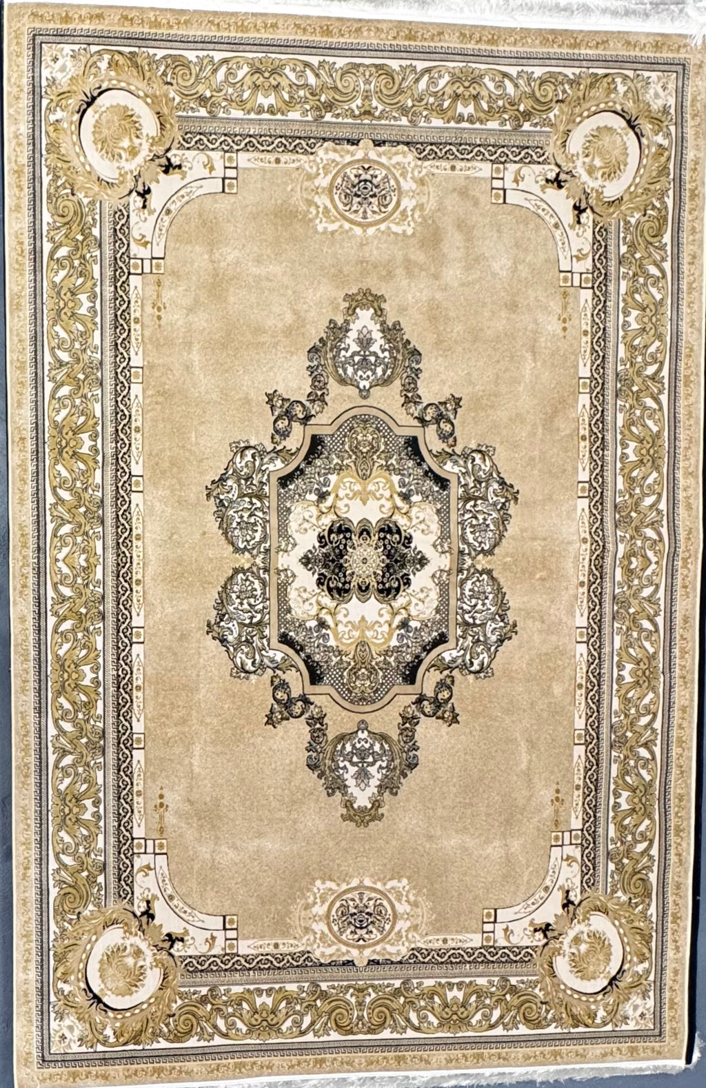 Tapis Parsa Jaune – 1200 Reeds, 3600 Nœuds - Plusieurs Tailles
