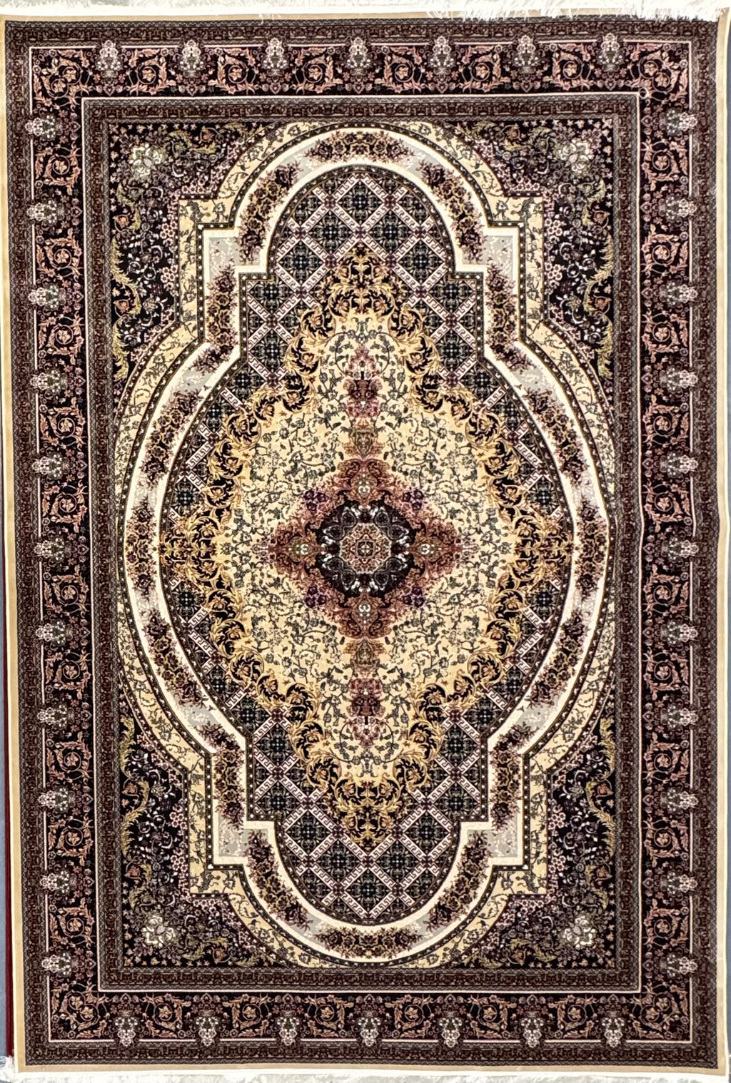 Tapis Parsa à Médaillon – 1200 Reeds, 3600 Nœuds - Plusieurs Tailles