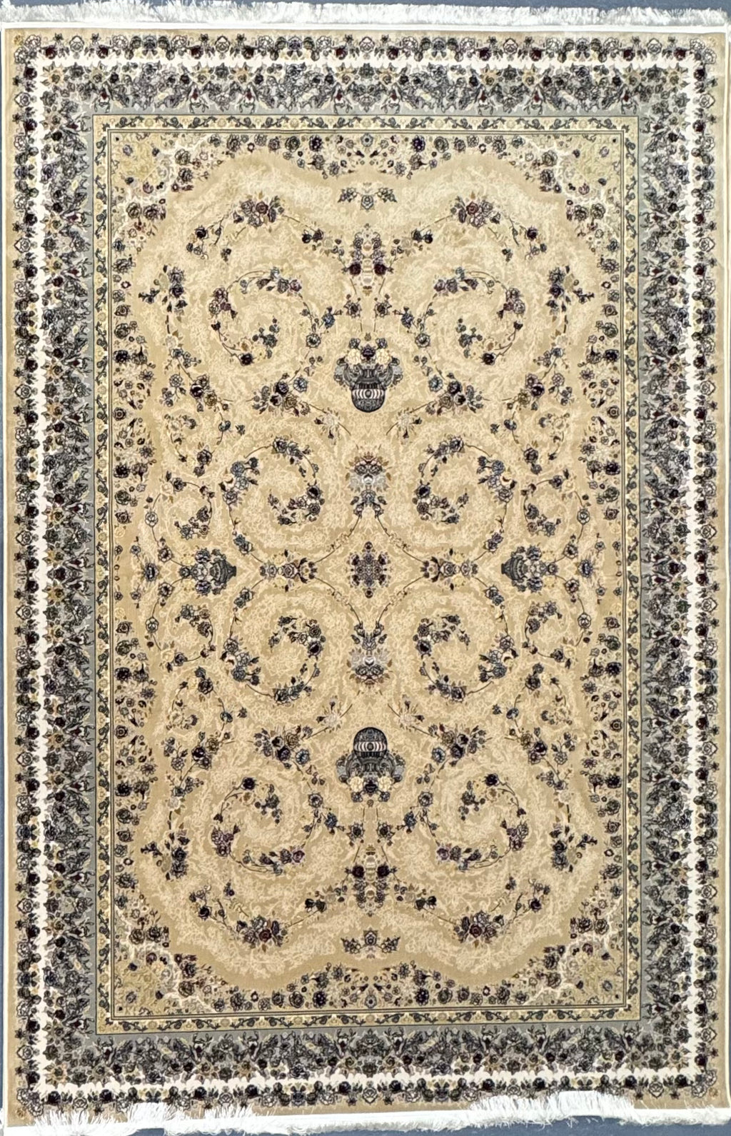 Tapis Parsa Jaune clair – 1200 Reeds, 3600 Nœuds - Plusieurs Tailles