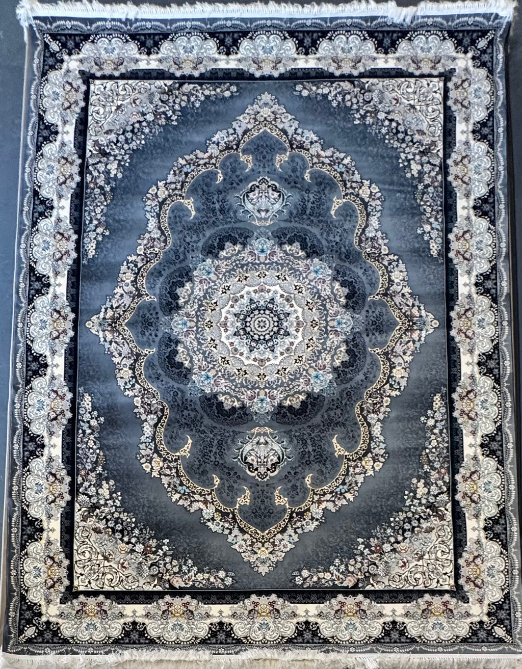 Tapis Parsa Bleu clair – 700 Reeds, 2550 Nœuds - Plusieurs Tailles